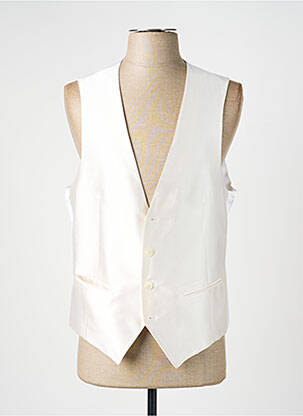 Gilet sans manche effet matière satinée blanc PAL ZILERI homme