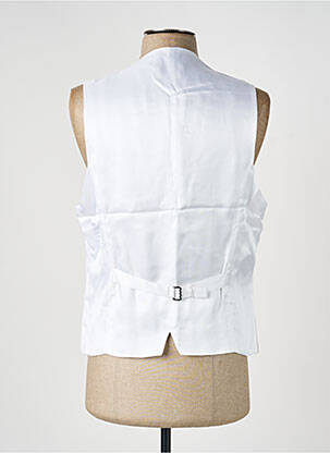 Gilet sans manche effet matière satinée blanc PAL ZILERI homme