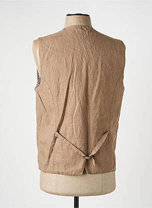 Gilet sans manche coupe cintrée marron MAISON WOOLIES homme
