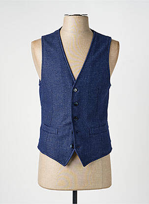 Gilet sans manche coupe cintrée bleu L.B.M.1911 homme
