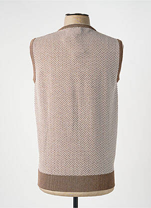 Gilet manches courtes coupe cintrée marron ELEVENTY homme