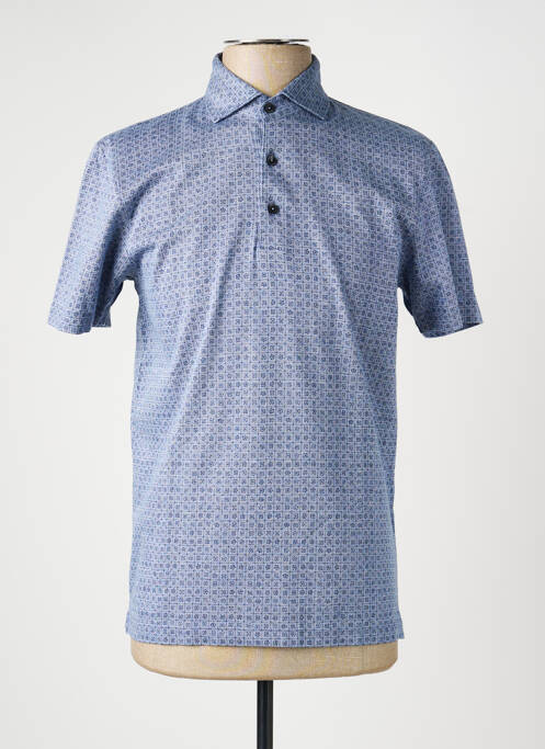 Polo coupe cintrée manches courtes bleu GRAN SASSO homme