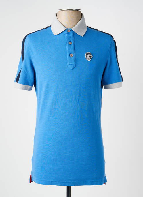 Polo broderie manches courtes bleu 8JS homme