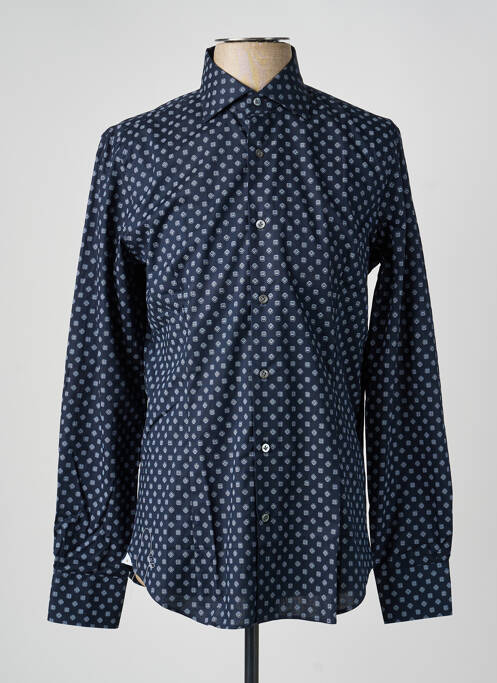 Chemise manches longues imprimé fantaisie bleu BAGUTTA homme