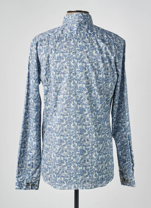Chemise manches longues imprimé fantaisie bleu OLIVIER STRELLI homme