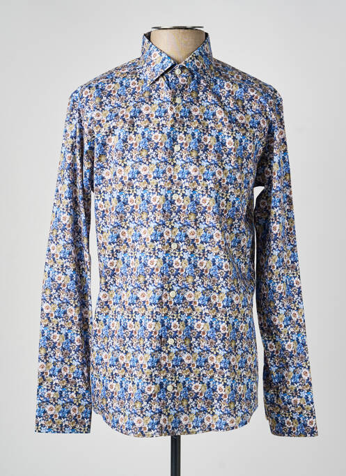 Chemise manches longues imprimé fantaisie bleu ETON homme