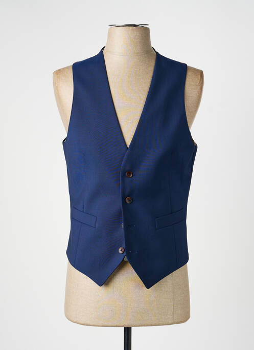 Gilet sans manche effet matière satinée bleu CHRISTIAN LACROIX homme