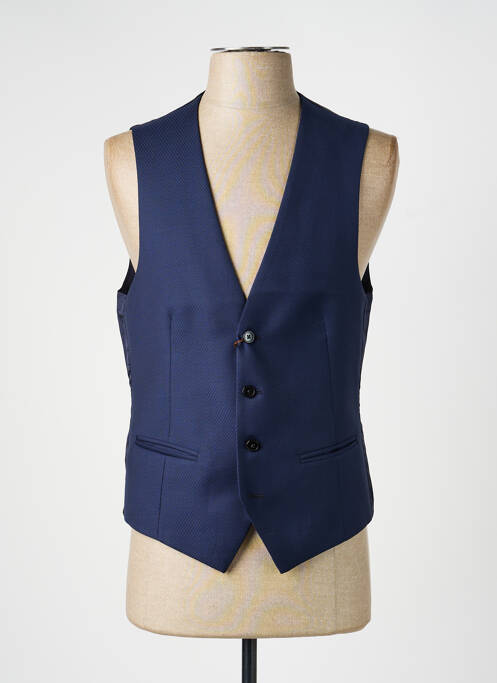 Gilet sans manche effet matière satinée bleu PAL ZILERI homme