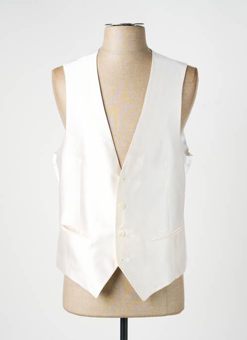 Gilet sans manche effet matière satinée blanc PAL ZILERI homme