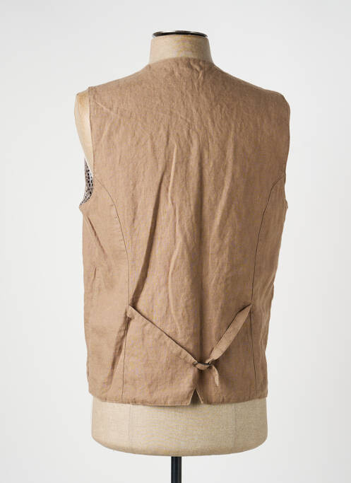 Gilet sans manche coupe cintrée marron MAISON WOOLIES homme