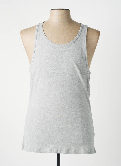Débardeur coupe cintrée sans manche gris B&C homme