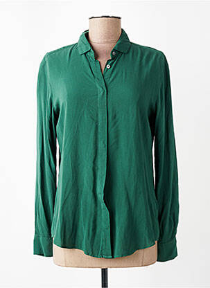 Chemisier coupe cintrée manches longues vert HARTFORD femme