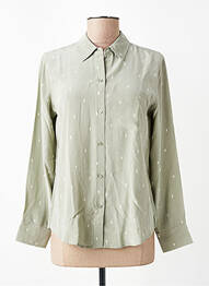 Chemisier coupe cintrée manches longues vert RAILS femme