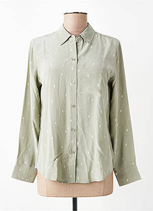 Chemisier coupe cintrée manches longues vert RAILS femme