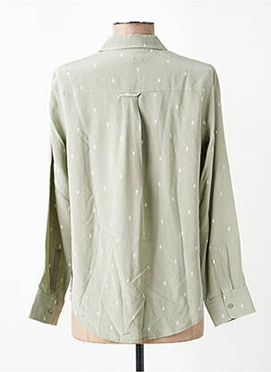 Chemisier coupe cintrée manches longues vert RAILS femme