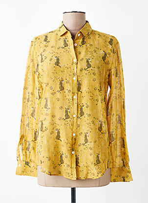 Chemisier coupe cintrée manches longues jaune HARTFORD femme