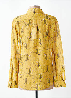 Chemisier coupe cintrée manches longues jaune HARTFORD femme