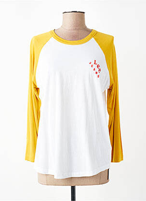 T-shirt manches longues manches longues jaune LEE COOPER femme
