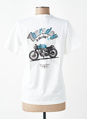 T-shirt sérigraphie floquée manches courtes blanc FRUIT OF THE LOOM femme