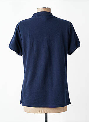 Polo coupe cintrée manches courtes bleu FRUIT OF THE LOOM femme