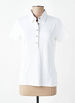 Polo coupe cintrée manches courtes blanc TEEJAYS femme