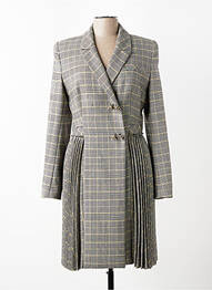 Robe mi-longue manches longues manches longues gris VILLALBA femme