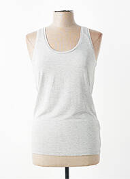 Débardeur stretch sans manche gris MAJESTIC FILATURES femme