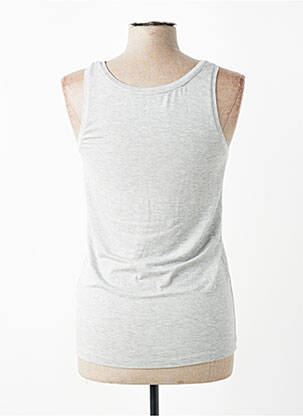 Débardeur stretch sans manche gris MAJESTIC FILATURES femme