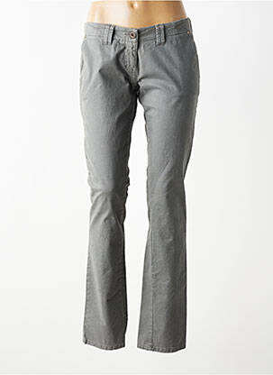 Pantalon chino tissage popeline taille normale gris AERONAUTICA femme