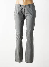 Pantalon chino tissage popeline taille normale gris AERONAUTICA femme