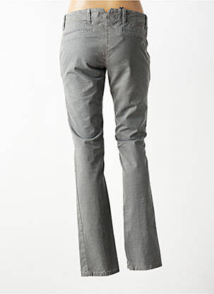 Pantalon chino tissage popeline taille normale gris AERONAUTICA femme