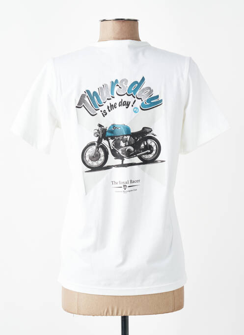 T-shirt sérigraphie floquée manches courtes blanc FRUIT OF THE LOOM femme