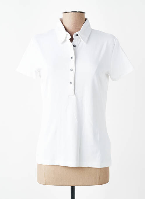 Polo coupe cintrée manches courtes blanc TEEJAYS femme