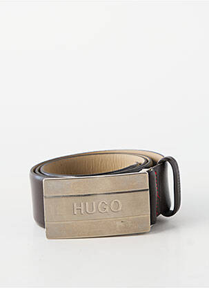 Ceinture fermeture pointe poinçonnée marron HUGO BOSS homme