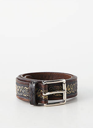 Ceinture coutures renforcées marron ELEVENTY homme