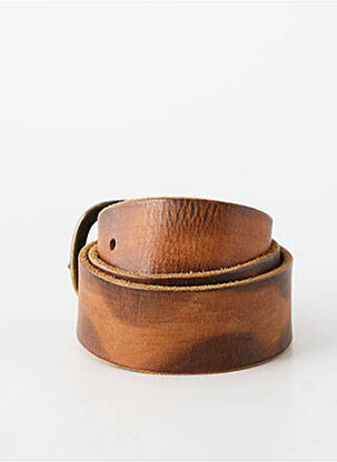 Ceinture coutures renforcées marron HUGO BOSS homme