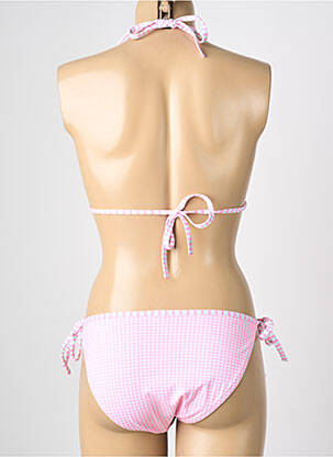 Maillot de bain 2 pièces stretch haut triangles rose REGLISSE femme