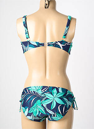 Maillot de bain 2 pièces stretch haut soutien-gorge emboitant vert REGLISSE femme