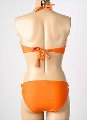 Maillot de bain 2 pièces stretch haut bandeau orange REGLISSE femme