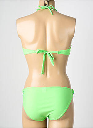 Maillot de bain 2 pièces stretch haut bandeau vert REGLISSE femme