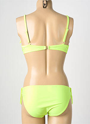 Maillot de bain 2 pièces stretch haut soutien-gorge moulé jaune REGLISSE femme