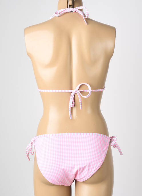 Maillot de bain 2 pièces stretch haut triangles rose REGLISSE femme
