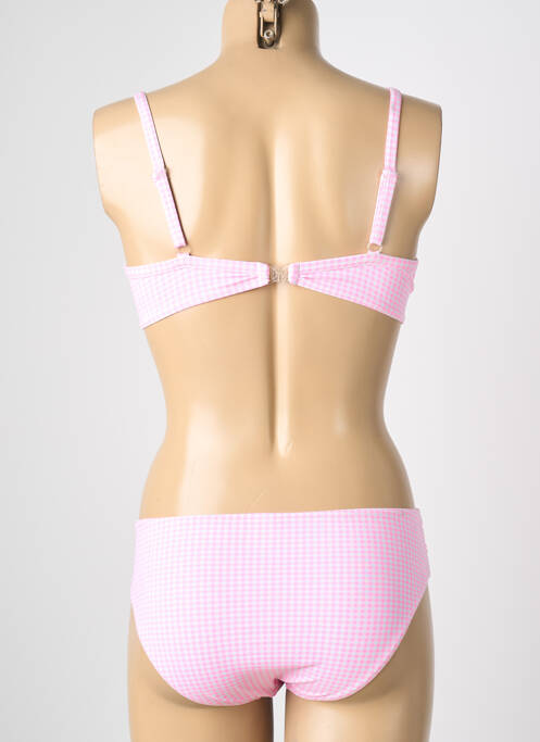 Maillot de bain 2 pièces stretch haut soutien-gorge emboitant rose REGLISSE femme