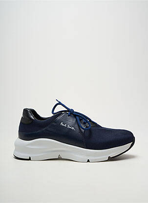 Baskets tissage satiné bout rond bleu PAUL SMITH homme
