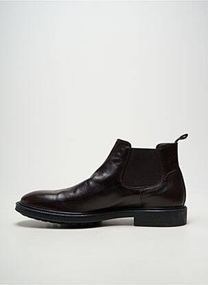 Bottines/boots tissage satiné talon bas marron PAUL SMITH homme