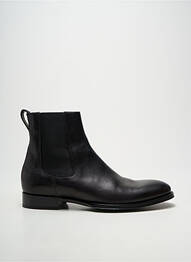 Bottines/boots tissage satiné talon bas noir PAUL SMITH homme