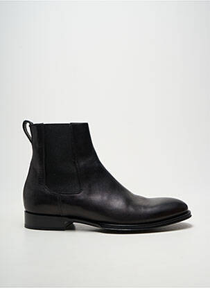 Bottines/boots tissage satiné talon bas noir PAUL SMITH homme