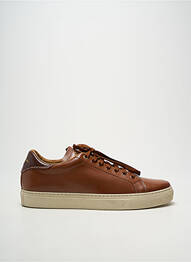Baskets tissage satiné bout rond marron PAUL SMITH homme