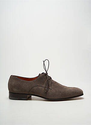 Derbies bout carré talon bas gris SANTONI homme