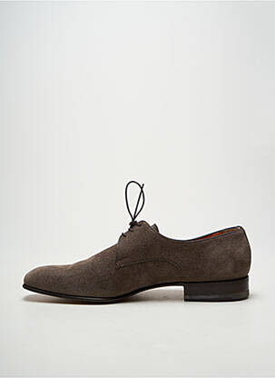 Derbies bout carré talon bas gris SANTONI homme